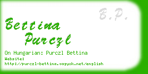 bettina purczl business card